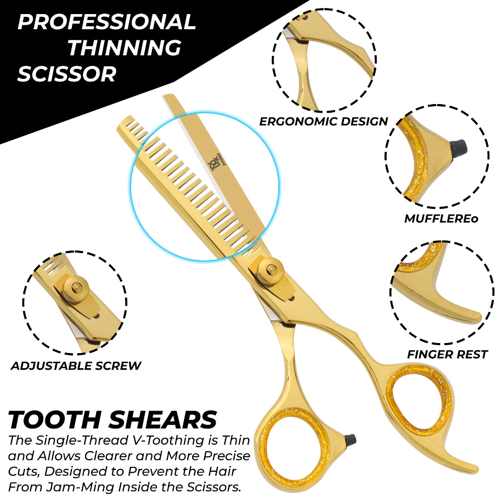 Professional Hair Cutting & Thinning Scissors Set – Barber Shears Salon Kit