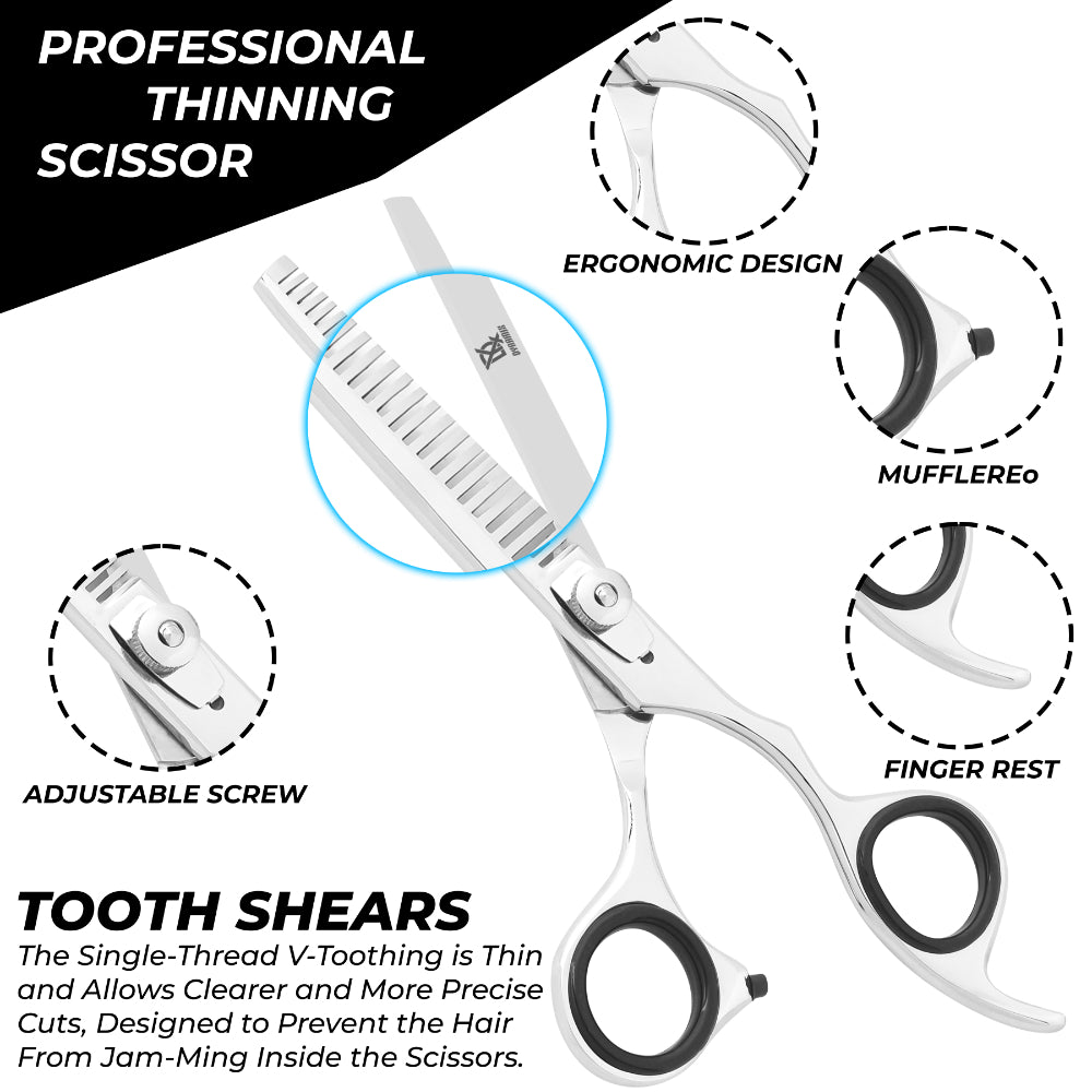 Professional Hair Cutting & Thinning Scissors Set – Barber Shears Salon Kit