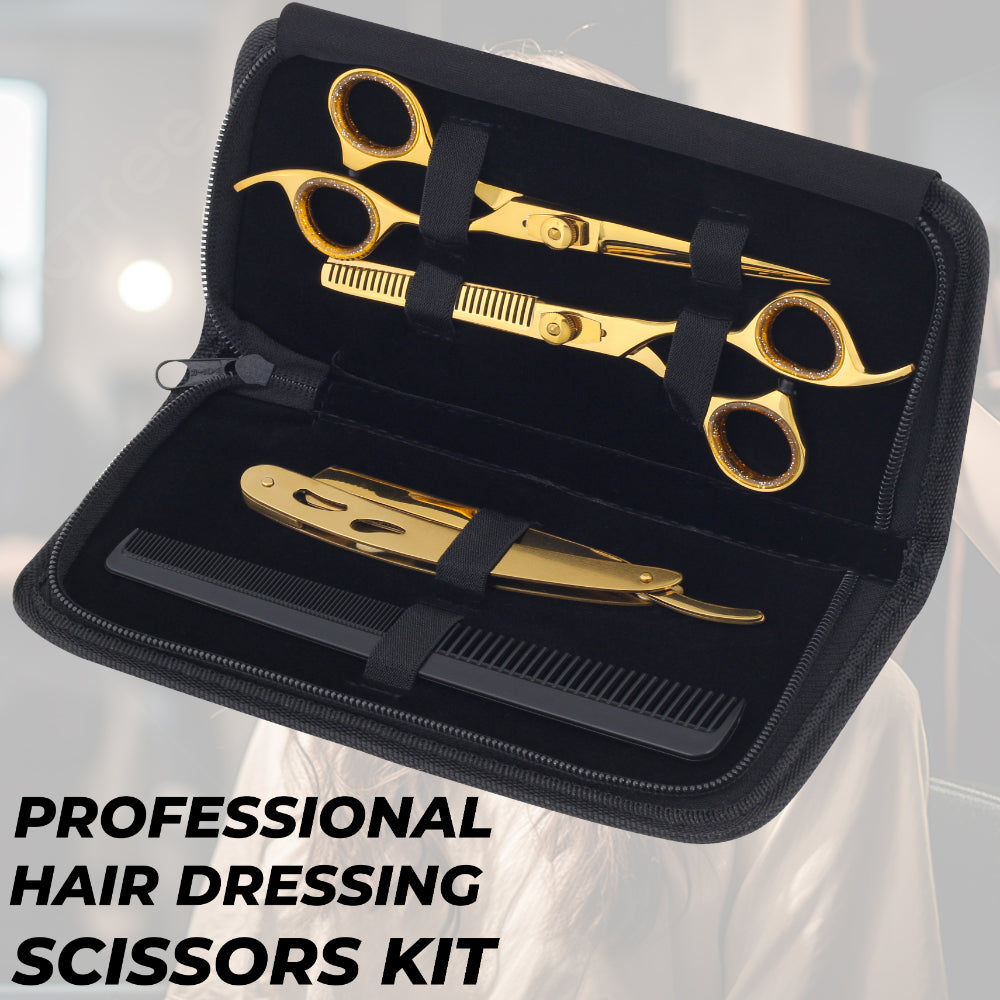 Professional Hair Cutting & Thinning Scissors Set – Barber Shears Salon Kit