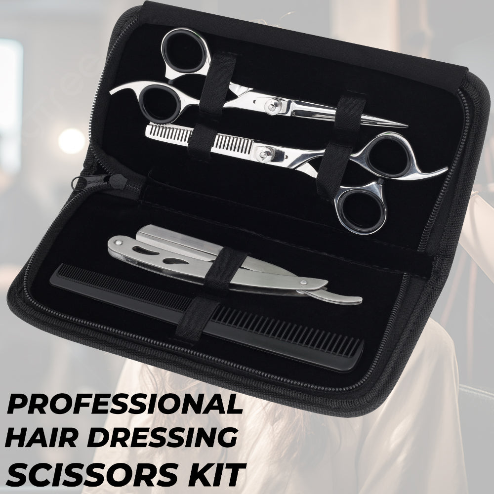 Professional Hair Cutting & Thinning Scissors Set – Barber Shears Salon Kit