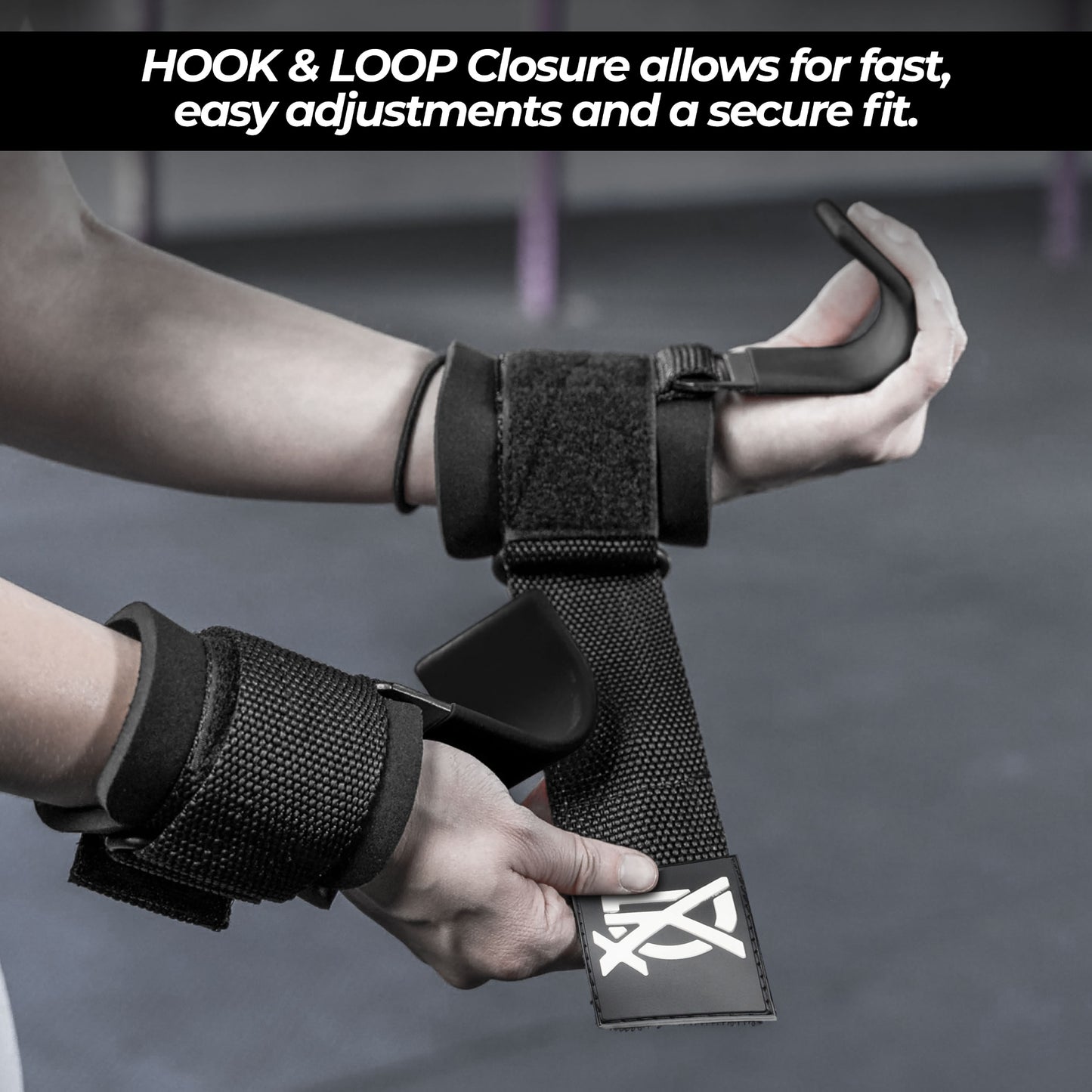 Weightlifting Hook Straps Gym Hooks with Wrist Straps – Weight Lifting Support for Men & Women | DYX