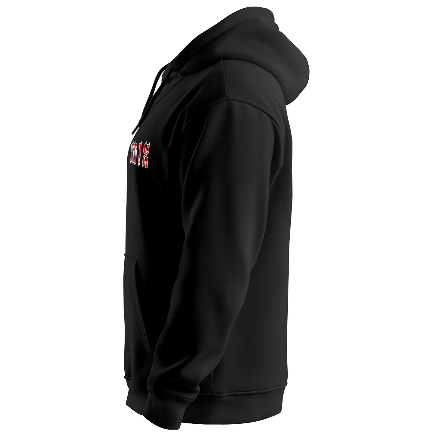 Oversized Black Pullover Hoodie Unisex Dynamix Logo Applique 100%Cotton Fleece