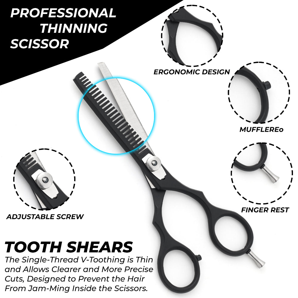 Professional Hair Cutting & Thinning Scissors Set – Barber Shears Salon Kit