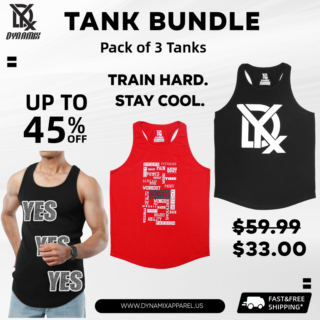 Unisex Tank Tops (Pack of 3) – Streetwear & Fitness Bundle 4