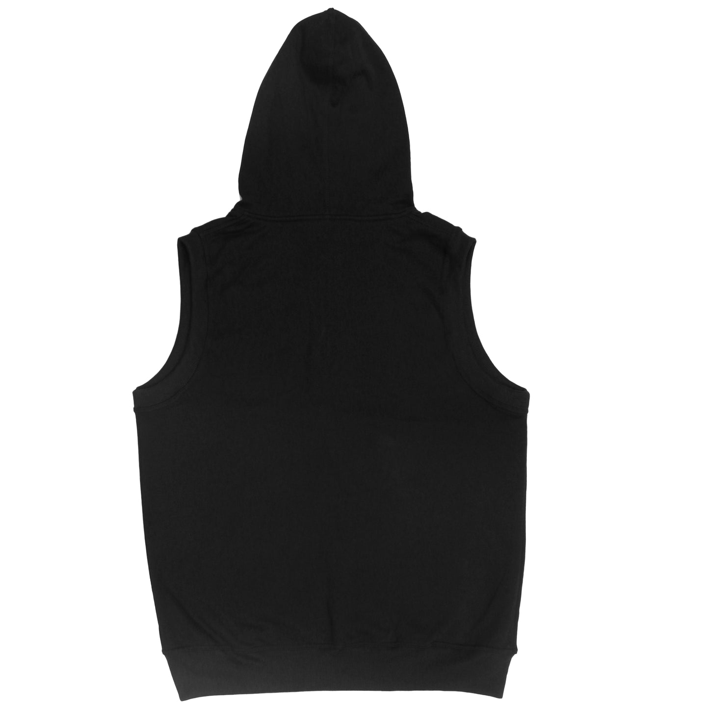 Dynamix Sleeveless Zip-Up Unisex Black Hoodie 100% Cotton Fleece DYX Logo