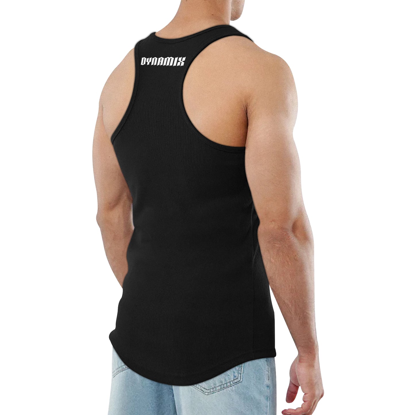 Dynamix Black Tank Top Unisex 100% Cotton "Yes Yes Yes" Gym Quote & Logo