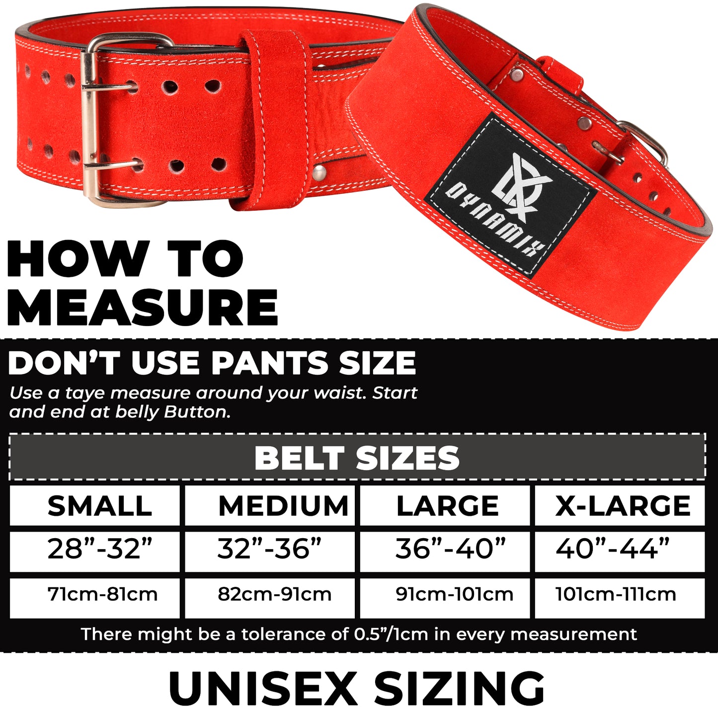 Weight Lifting Double Prong Belt – 10mm Thick, 4” Leather Gym Belt for Powerlifting, Deadlifts & Bodybuilding