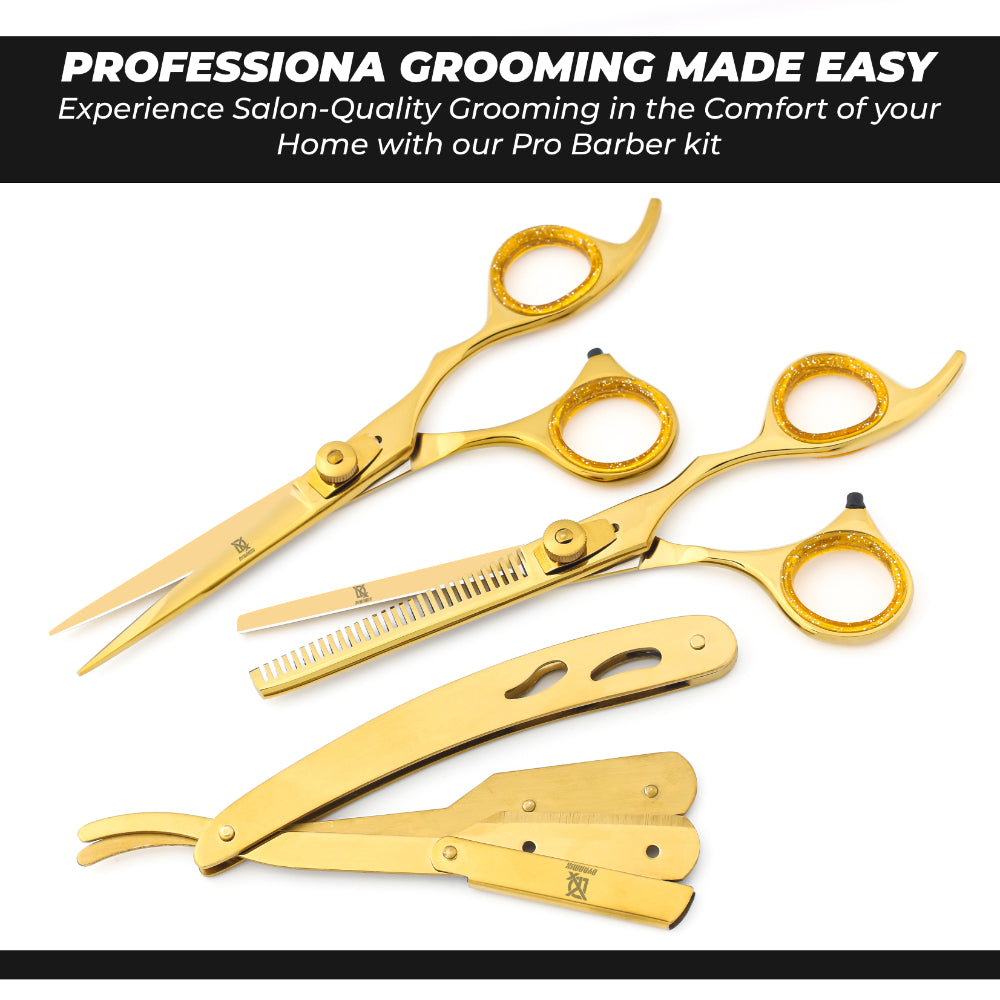 Professional Hair Cutting & Thinning Scissors Set – Barber Shears Salon Kit