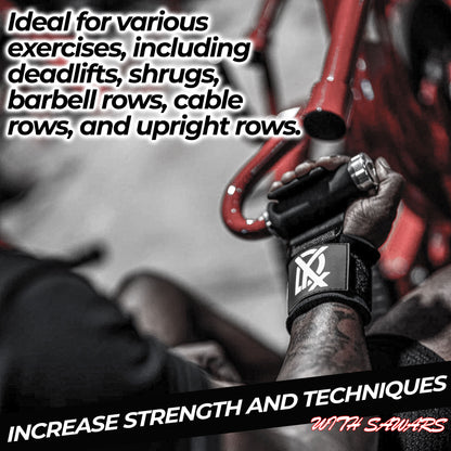 Weightlifting Hook Straps Gym Hooks with Wrist Straps – Weight Lifting Support for Men & Women | DYX