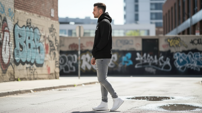 Men’s Oversized Hoodie 3D Embroidered Streetwear Fleece Pullover By Dynamix