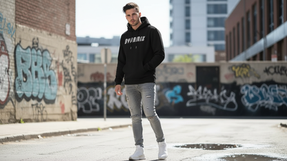 Men’s Oversized Hoodie 3D Embroidered Streetwear Fleece Pullover By Dynamix