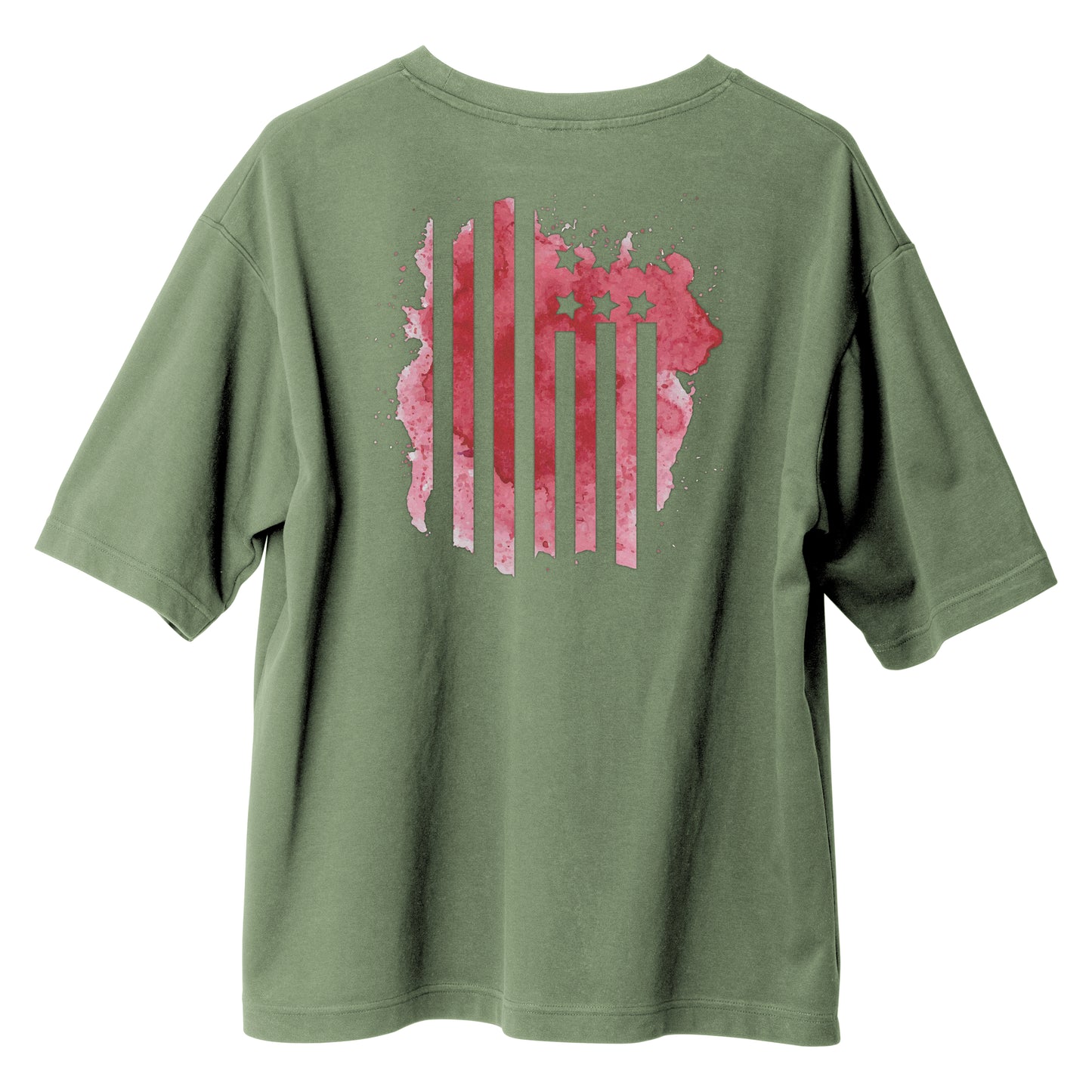 Dynamix USA Olive Green/Black Unisex T-shirt Crew/Round Neck 100% Cotton Gym/Casual Tee