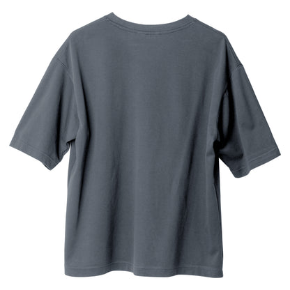 Dynamix Oversized T-Shirt Unisex Gym/Casual Tee 100% Cotton Puff Print Gray/Black