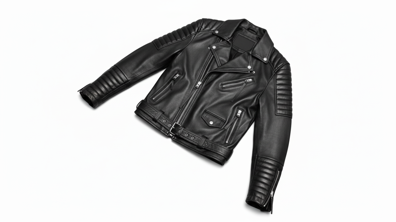 Men’s Black Genuine Leather Café Racer Motorcycle Biker Moto Quilted Jacket