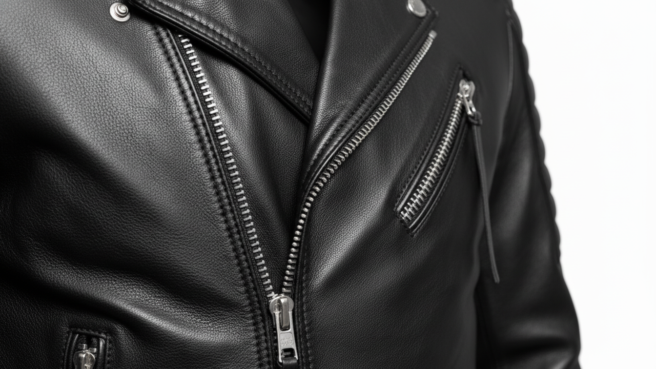 Men’s Black Genuine Leather Café Racer Motorcycle Biker Moto Quilted Jacket