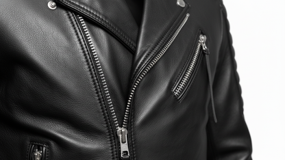 Men’s Black Genuine Leather Café Racer Motorcycle Biker Moto Quilted Jacket