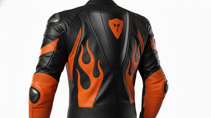 Motorcycle Racing Suit One Piece Genuine Cow Leather Track Bike Protective Gear