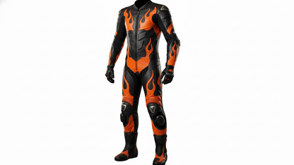 Motorcycle Racing Suit One Piece Genuine Cow Leather Track Bike Protective Gear
