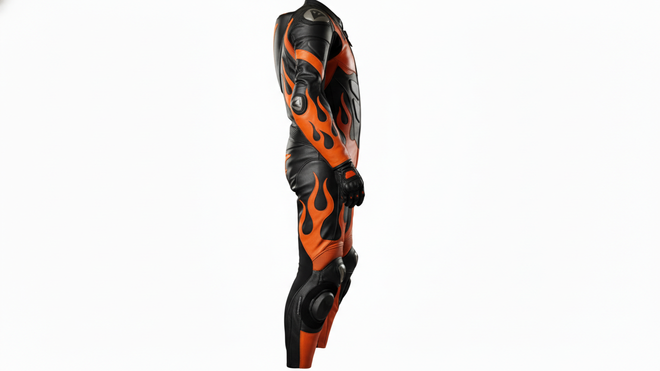 Motorcycle Racing Suit One Piece Genuine Cow Leather Track Bike Protective Gear