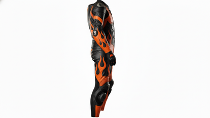Motorcycle Racing Suit One Piece Genuine Cow Leather Track Bike Protective Gear