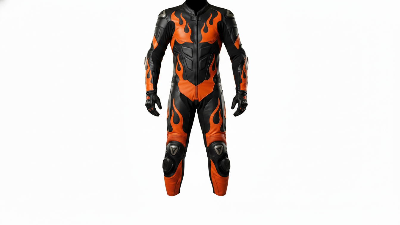Motorcycle Racing Suit One Piece Genuine Cow Leather Track Bike Protective Gear