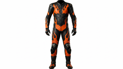 Motorcycle Racing Suit One Piece Genuine Cow Leather Track Bike Protective Gear