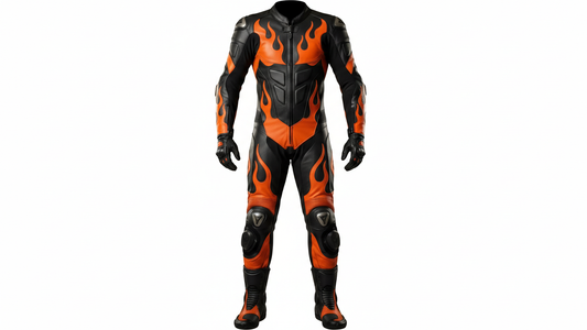 Motorcycle Racing Suit One Piece Genuine Cow Leather Track Bike Protective Gear