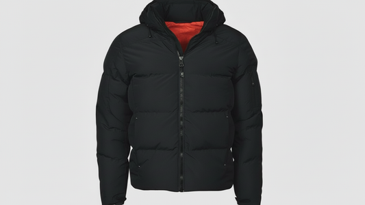 Men’s Black Puffer Jacket Hooded Winter Quilted Warm Lightweight Zip Coat