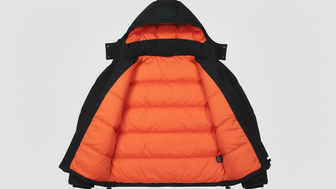 Men’s Black Puffer Jacket Hooded Winter Quilted Warm Lightweight Zip Coat