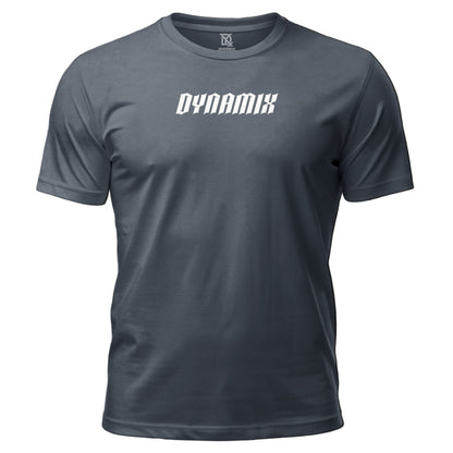 Dynamix Oversized T-Shirt Unisex Gym/Casual Tee 100% Cotton Puff Print Gray/Black