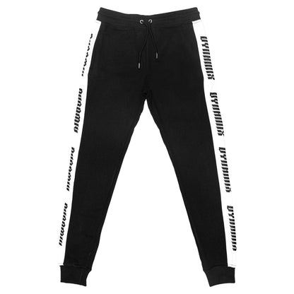 DYMANIX BLACK WITH OFF WHITE  SIDE PANEL SWEAT SUIT