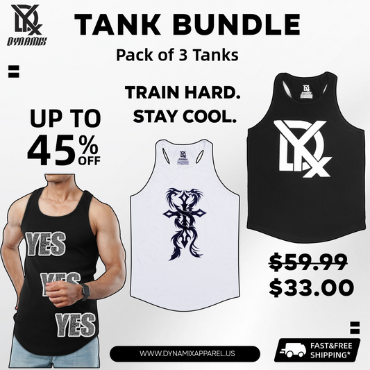 Unisex Tank Tops (Pack of 3) – Streetwear & Fitness Bundle 3