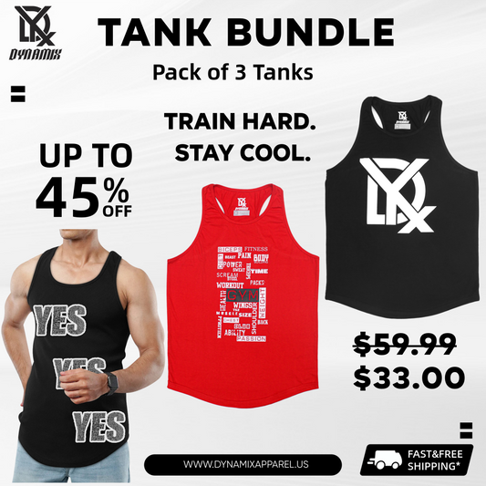 Unisex Tank Tops (Pack of 3) – Streetwear & Fitness Bundle 4