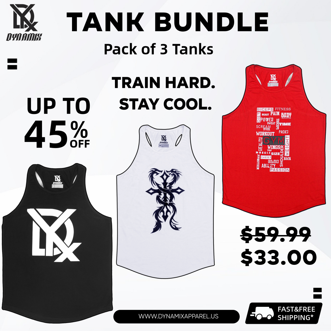 Unisex Tank Tops (Pack of 3) – Streetwear & Fitness Bundle 1