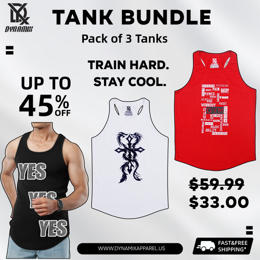 Unisex Tank Tops (Pack of 3) – Streetwear & Fitness Bundle 2