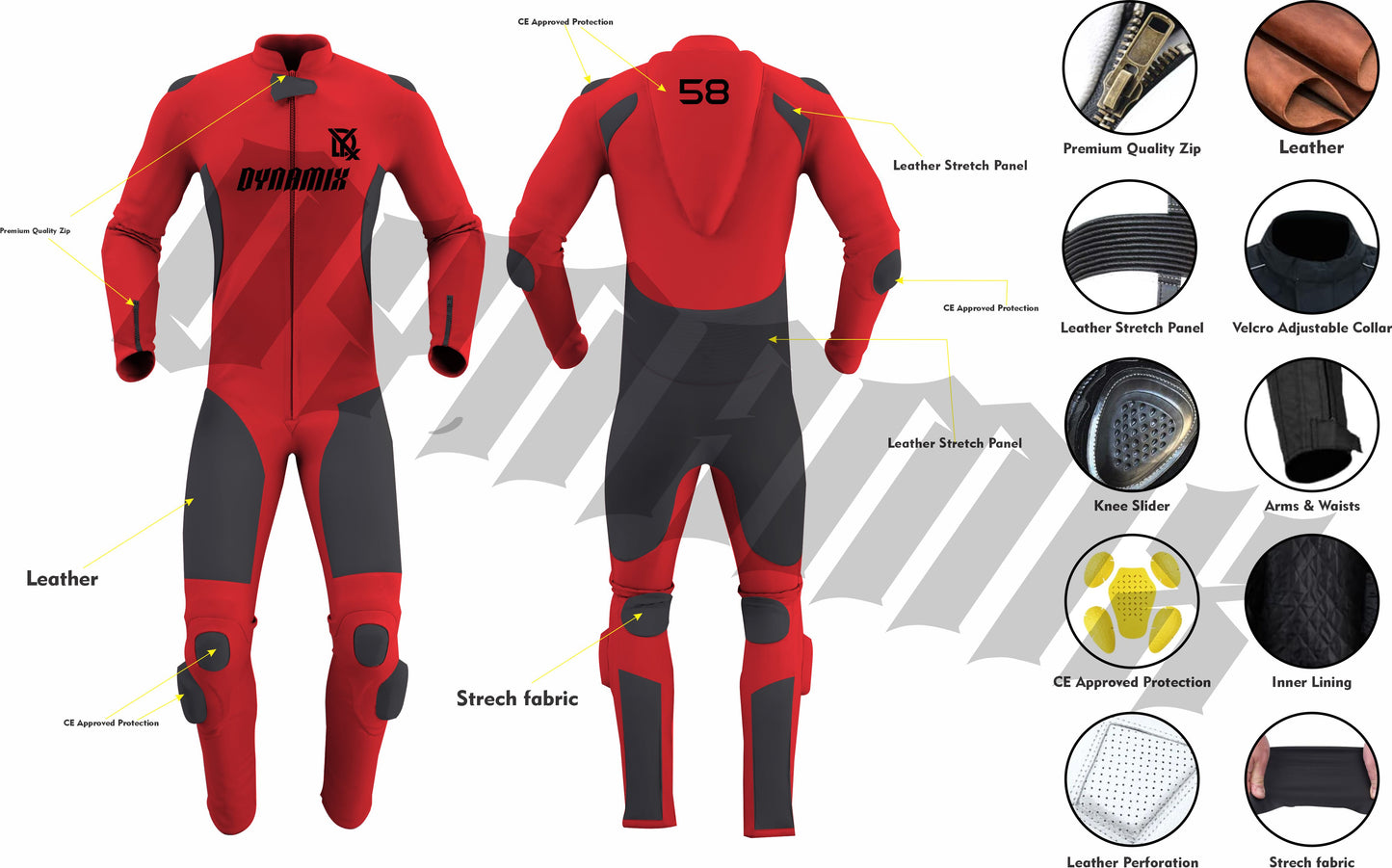 Custom Cowhide Leather Motorcycle Racing Suit: CE Armor, Custom Fit