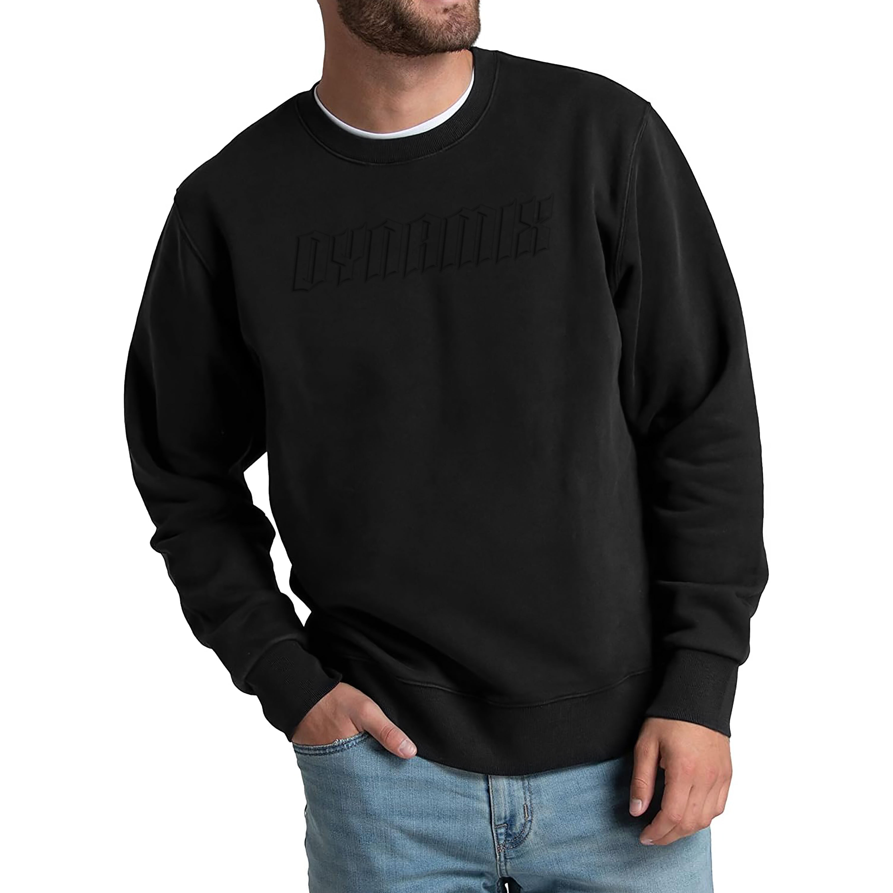 DYX Oversized Black Unisex Streetwear Crew Neck Sweat suit