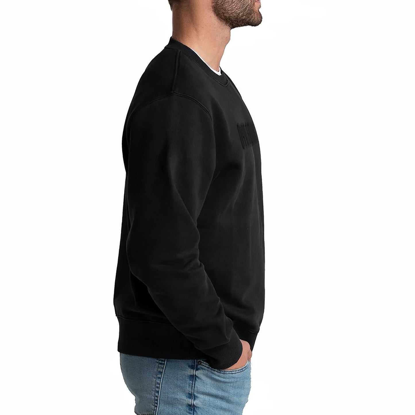 DYX Oversized Black Unisex Streetwear Crew Neck Sweat suit Sweatshirt & Joggers